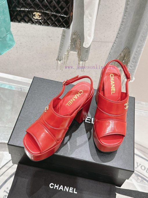 𝗖𝗛𝗔𝗡𝗘𝗟 Fashion Show Coarse Heel Water Platform Sandals Popular Running Single Explosive Prodvnfkvkrg - Image 3