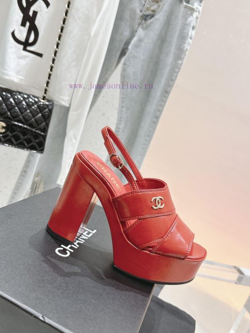 𝗖𝗛𝗔𝗡𝗘𝗟 Fashion Show Coarse Heel Water Platform Sandals Popular Running Single Explosive Prodvnfkvkrg - Image 5