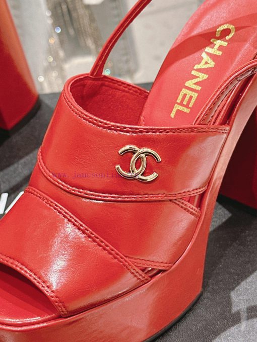 𝗖𝗛𝗔𝗡𝗘𝗟 Fashion Show Coarse Heel Water Platform Sandals Popular Running Single Explosive Prodvnfkvkrg - Image 8