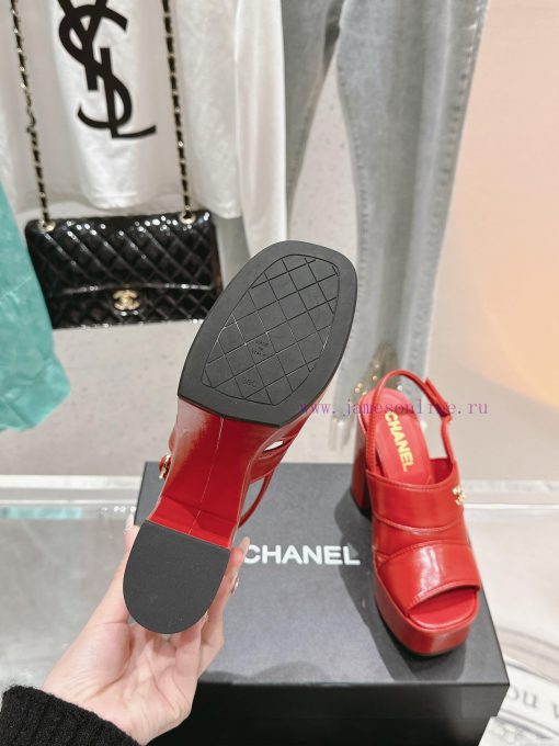 𝗖𝗛𝗔𝗡𝗘𝗟 Fashion Show Coarse Heel Water Platform Sandals Popular Running Single Explosive Prodvnfkvkrg - Image 10