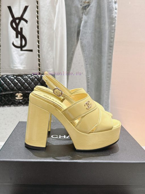 𝗖𝗛𝗔𝗡𝗘𝗟 Fashion Show Coarse Heel Water Platform Sandals Popular Running Single Explosive Prodojfv4wt5
