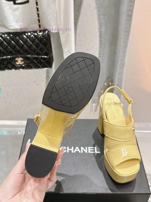 𝗖𝗛𝗔𝗡𝗘𝗟 Fashion Show Coarse Heel Water Platform Sandals Popular Running Single Explosive Prodojfv4wt5 - Image 10