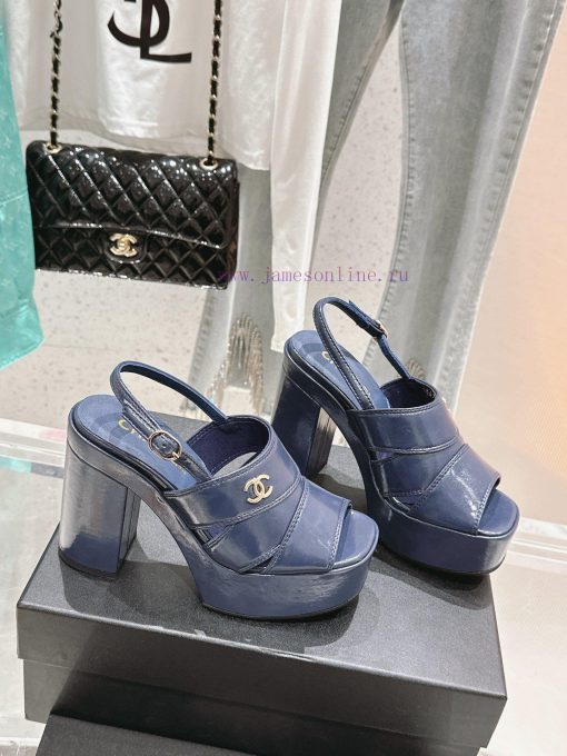 𝗖𝗛𝗔𝗡𝗘𝗟 Fashion Show Coarse Heel Water Platform Sandals Popular Running Single Explosive Prodrzsbnk00 - Image 2