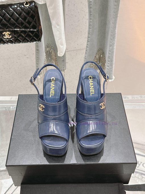 𝗖𝗛𝗔𝗡𝗘𝗟 Fashion Show Coarse Heel Water Platform Sandals Popular Running Single Explosive Prodrzsbnk00 - Image 3