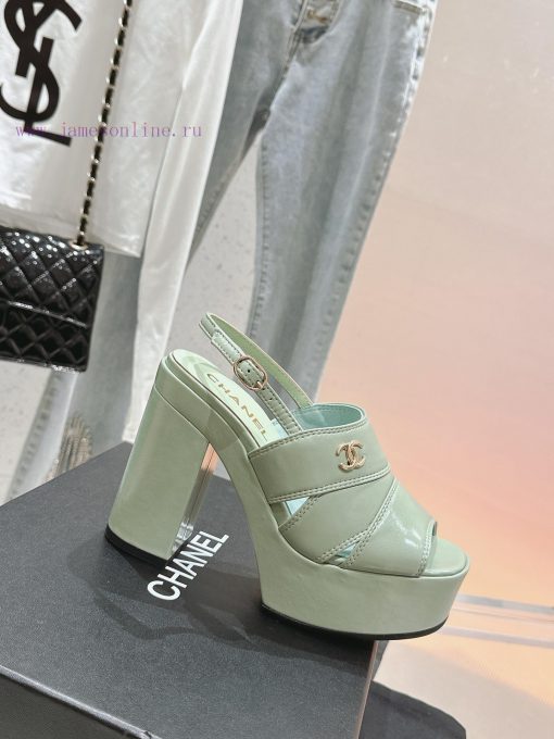 𝗖𝗛𝗔𝗡𝗘𝗟 Fashion Show Coarse Heel Water Platform Sandals Popular Running Single Explosive Prodzkuh0556 - Image 5