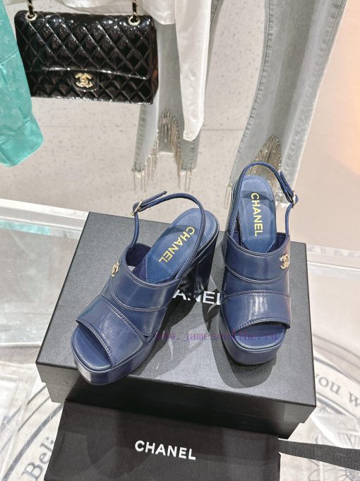 𝗖𝗛𝗔𝗡𝗘𝗟 Fashion Show Coarse Heel Water Platform Sandals Popular Running Single Explosive Prodrzsbnk00 - Image 4