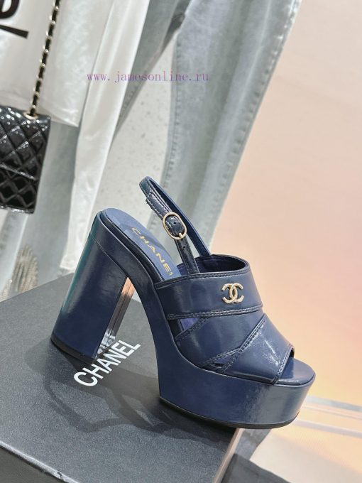 𝗖𝗛𝗔𝗡𝗘𝗟 Fashion Show Coarse Heel Water Platform Sandals Popular Running Single Explosive Prodrzsbnk00 - Image 5