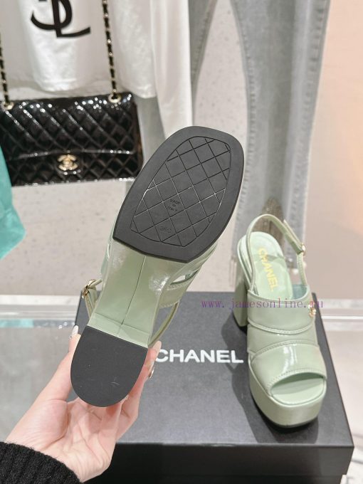 𝗖𝗛𝗔𝗡𝗘𝗟 Fashion Show Coarse Heel Water Platform Sandals Popular Running Single Explosive Prodzkuh0556 - Image 10