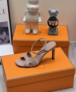 top-levelH Home 2024 SS New HERME * S Recently Popular Sandals Paired with Various Colored Sap1t2ars