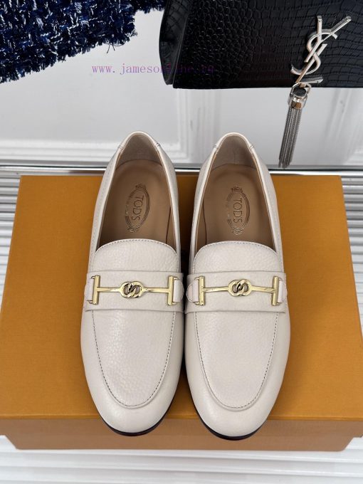 Tods Classic Coarse Heel Horseneck BuckleLefu shoesSignature T-shaped buckle, simple and exqre82qnv9 - Image 5