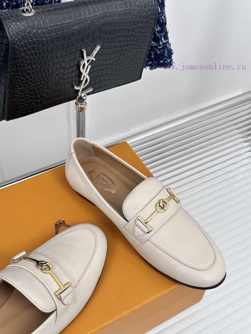 Tods Classic Coarse Heel Horseneck BuckleLefu shoesSignature T-shaped buckle, simple and exqre82qnv9 - Image 6