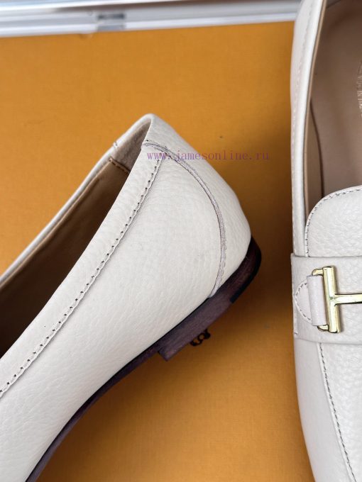 Tods Classic Coarse Heel Horseneck BuckleLefu shoesSignature T-shaped buckle, simple and exqre82qnv9 - Image 7