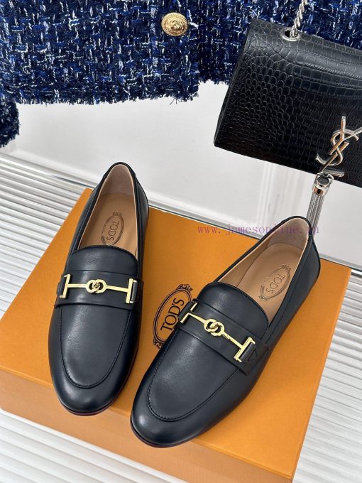 Tods Classic Coarse Heel Horseneck BuckleLefu shoesSignature T-shaped buckle, simple and exql1ssxfgi - Image 3