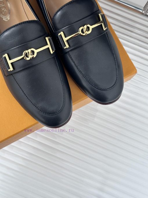 Tods Classic Coarse Heel Horseneck BuckleLefu shoesSignature T-shaped buckle, simple and exql1ssxfgi - Image 8