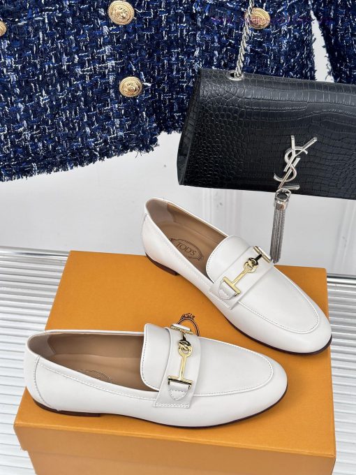 Tods Classic Coarse Heel Horseneck BuckleLefu shoesSignature T-shaped buckle, simple and exqaaulf8ih - Image 4