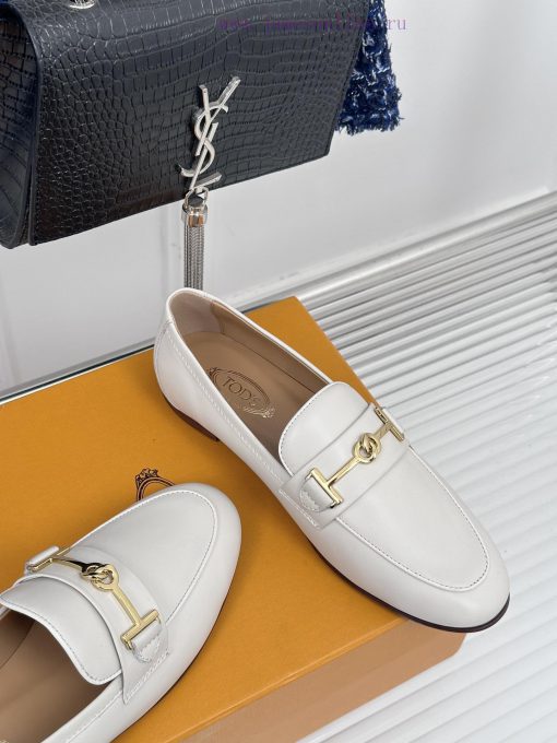 Tods Classic Coarse Heel Horseneck BuckleLefu shoesSignature T-shaped buckle, simple and exqaaulf8ih - Image 6