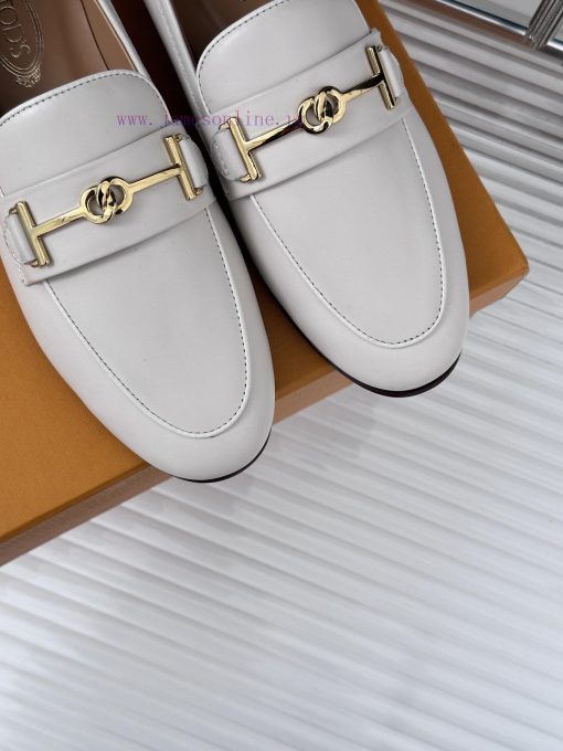 Tods Classic Coarse Heel Horseneck BuckleLefu shoesSignature T-shaped buckle, simple and exqaaulf8ih - Image 8