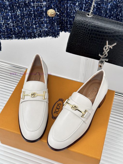 Tods Classic Coarse Heel Horseneck BuckleLefu shoesSignature T-shaped buckle, simple and exq6mez66h4 - Image 3