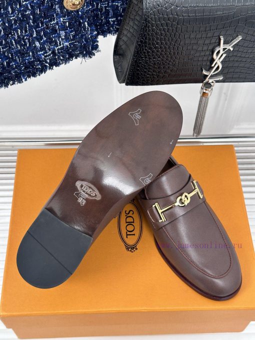 Tods Classic Coarse Heel Horseneck BuckleLefu shoesSignature T-shaped buckle, simple and exqssgdp57q - Image 10