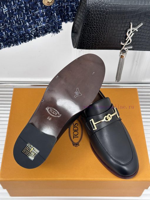 Tods Classic Coarse Heel Horseneck BuckleLefu shoesSignature T-shaped buckle, simple and exqhf4f9ch8 - Image 10
