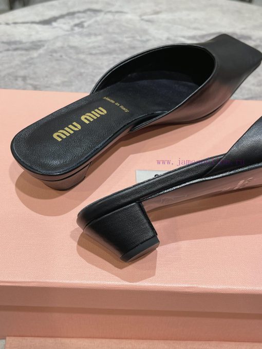 MIU MIU 24 Spring/Summer New Collection Retro Square Head Thick Heel Cool DragSimple yet clagoumrjvq - Image 10