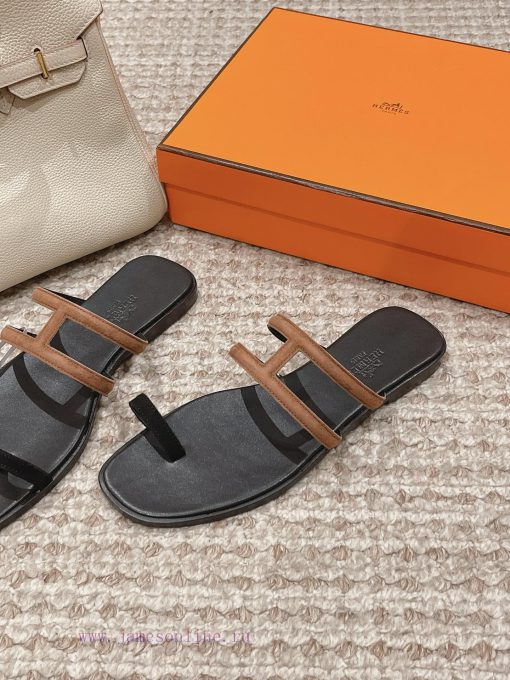 Hermes H Slippers Oran Sandals Collection - Fashionable and Versatile, Super Comfortable, Evtkhymwp9 - Image 3