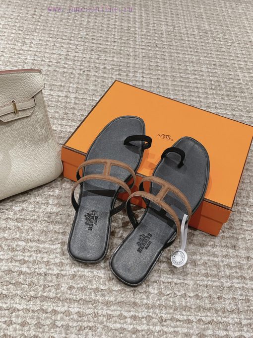 Hermes H Slippers Oran Sandals Collection - Fashionable and Versatile, Super Comfortable, Evtkhymwp9 - Image 5