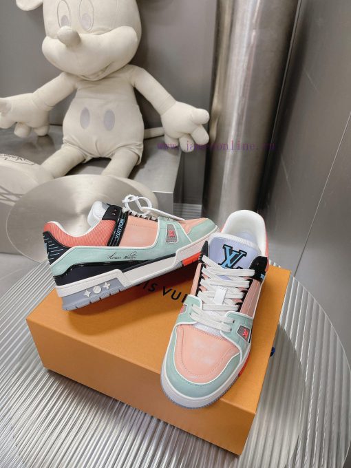 Couple style macaron series pure manual abrasion process 𝙇𝙑𝘁𝗿𝗮𝗶𝗻𝗲𝗿 low top sports shoes, cuspjrklg5q - Image 4