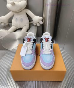 Couple style macaron series pure manual abrasion process 𝙇𝙑𝘁𝗿𝗮𝗶𝗻𝗲𝗿 low top sports shoes, cus93ziqidf