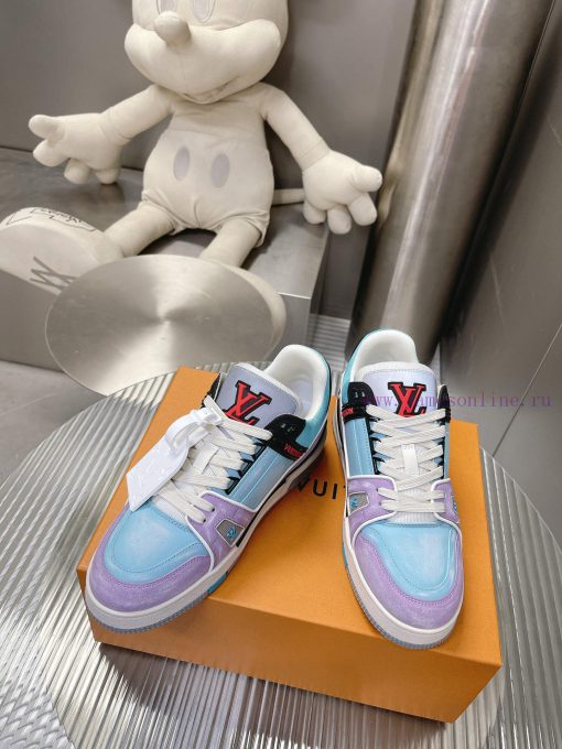 Couple style macaron series pure manual abrasion process 𝙇𝙑𝘁𝗿𝗮𝗶𝗻𝗲𝗿 low top sports shoes, cus93ziqidf - Image 4