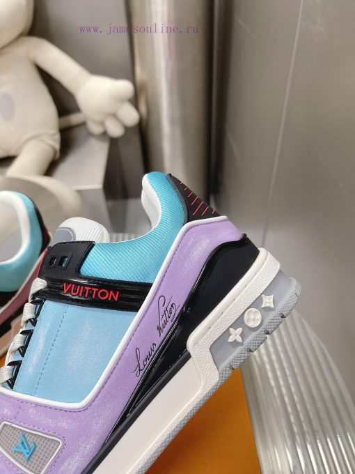 Couple style macaron series pure manual abrasion process 𝙇𝙑𝘁𝗿𝗮𝗶𝗻𝗲𝗿 low top sports shoes, cus93ziqidf - Image 8