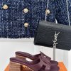 L * V donkey brand classic explosive hollow out designThick heeled slippersThe fabric is madmcmcyxw1