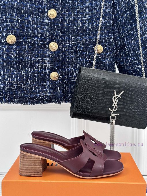 L * V donkey brand classic explosive hollow out designThick heeled slippersThe fabric is madmcmcyxw1 - Image 2