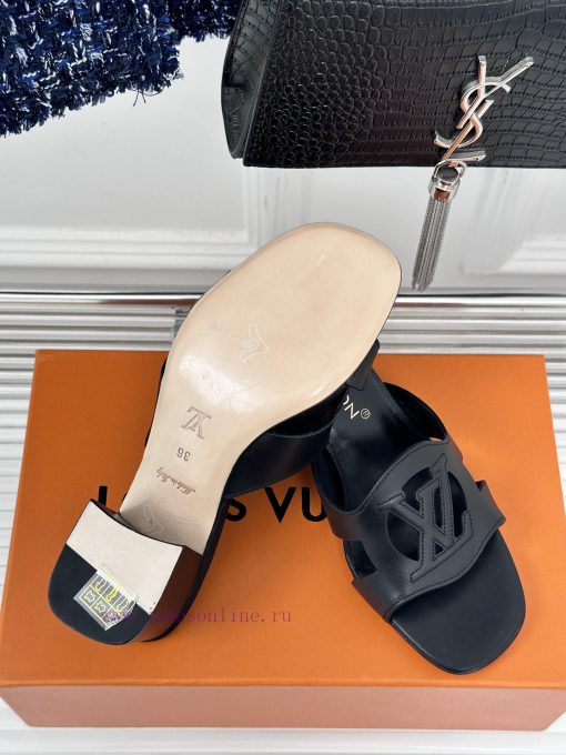 L * V donkey brand classic explosive hollow out designThick heeled slippersThe fabric is mad27k2fzr9 - Image 10