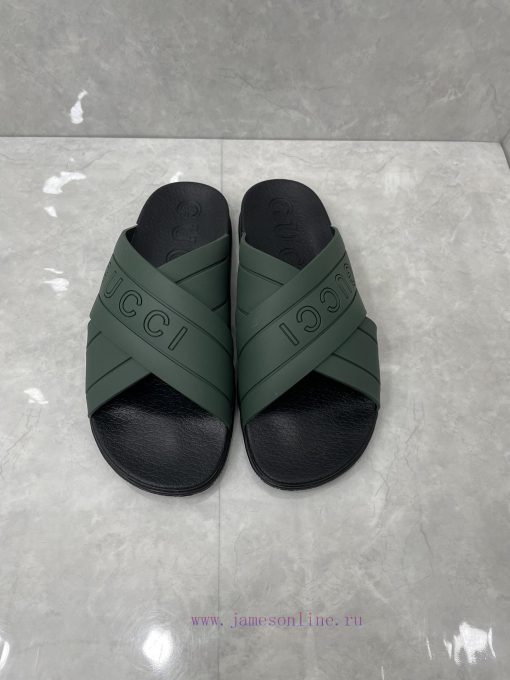 ️Gucci official website unisex woven rubber slippers sandalsThe mixed style continues to enr9m4doeek - Image 2