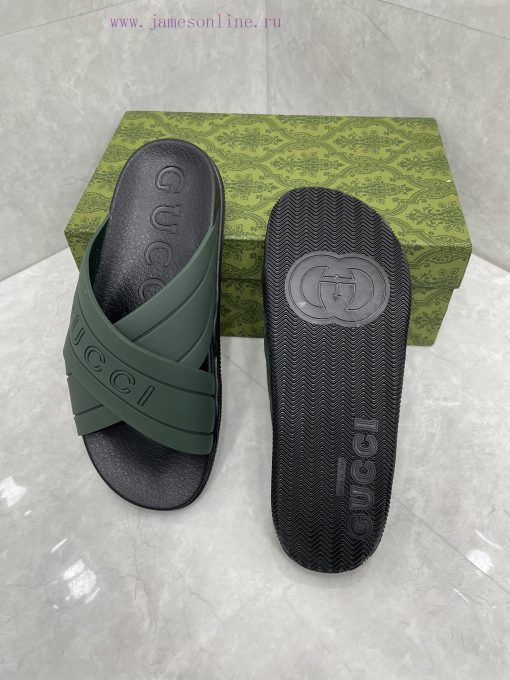 ️Gucci official website unisex woven rubber slippers sandalsThe mixed style continues to enr9m4doeek - Image 10