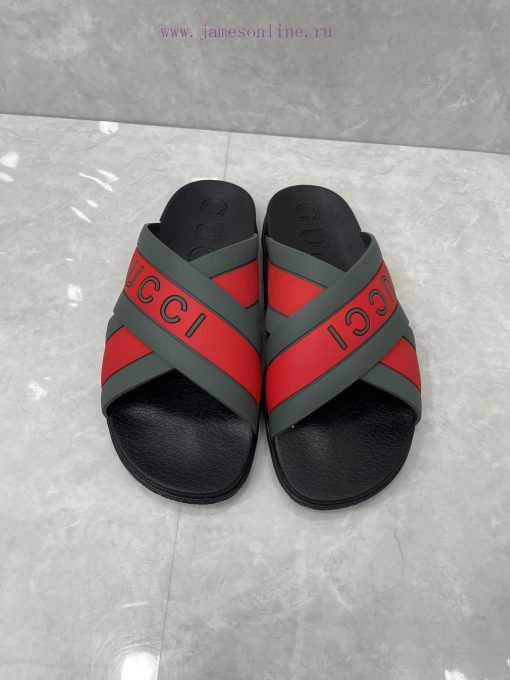 ️Gucci official website unisex woven rubber slippers sandalsThe mixed style continues to enrw00os0mv - Image 2