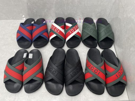 ️Gucci official website unisex woven rubber slippers sandalsThe mixed style continues to enr8hb4c5df - Image 10