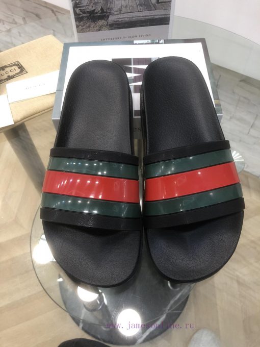 Spring and summer new casual rubber slippers, decorated with striped ribbon slippers for botj1o9ehm8 - Image 4