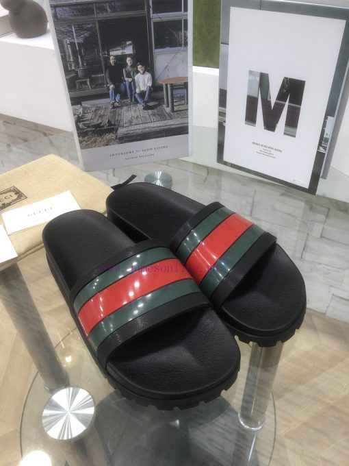 Spring and summer new casual rubber slippers, decorated with striped ribbon slippers for botj1o9ehm8 - Image 8