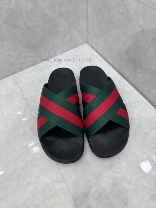 ️Gucci official website unisex woven rubber slippers sandalsThe mixed style continues to enr01164cgq - Image 4