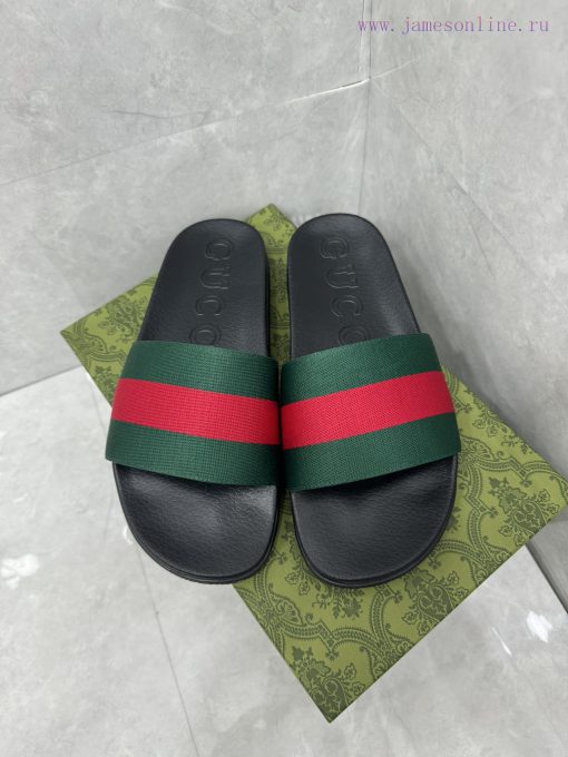️Gucci official website unisex woven rubber slippers sandalsThe mixed style continues to enrc6wuuzcp - Image 5