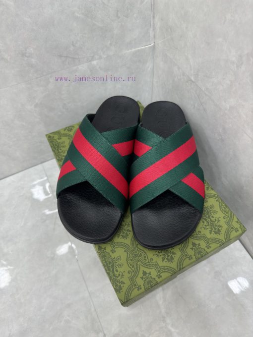 ️Gucci official website unisex woven rubber slippers sandalsThe mixed style continues to enr01164cgq - Image 5