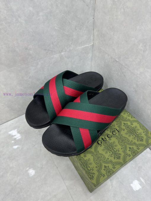 ️Gucci official website unisex woven rubber slippers sandalsThe mixed style continues to enr01164cgq - Image 6