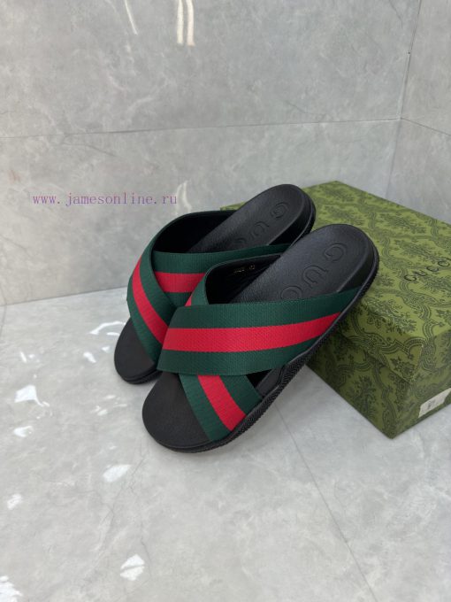 ️Gucci official website unisex woven rubber slippers sandalsThe mixed style continues to enr01164cgq - Image 7