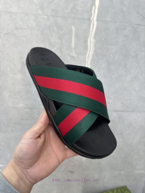 ️Gucci official website unisex woven rubber slippers sandalsThe mixed style continues to enr01164cgq - Image 9