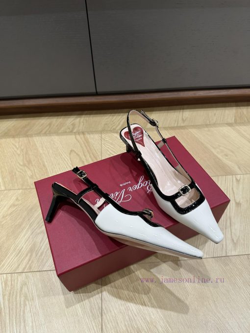Top qualityRoger Viv * 24 Early Spring French KittenPainted leather with color blocked sheepat0ohgpv - Image 5