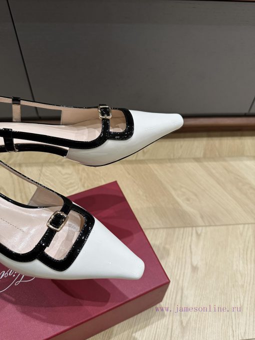 Top qualityRoger Viv * 24 Early Spring French KittenPainted leather with color blocked sheepat0ohgpv - Image 6