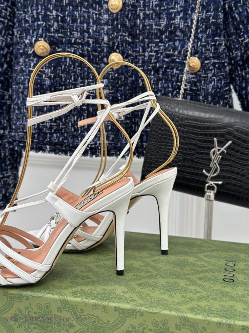 Gucci24S Spring/Summer New Product: Horseneck BuckleHigh heeled sandalsThe fabric is made ofk4gn5ign - Image 7