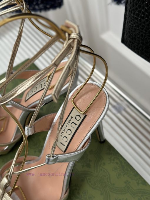 Gucci24S Spring/Summer New Product: Horseneck BuckleHigh heeled sandalsThe fabric is made of6xvqkckq - Image 9